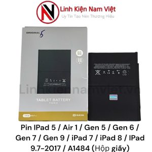 Pin IPad 5 / Air 1 / Gen 5 / Gen 6 / Gen 7 / Gen 9 / iPad 7 / iPad 8 / IPad 9.7-2017 / A1484 ( Hộp giấy )