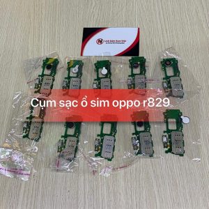 Cụm chân sạc + ổ sim míc Oppo R829