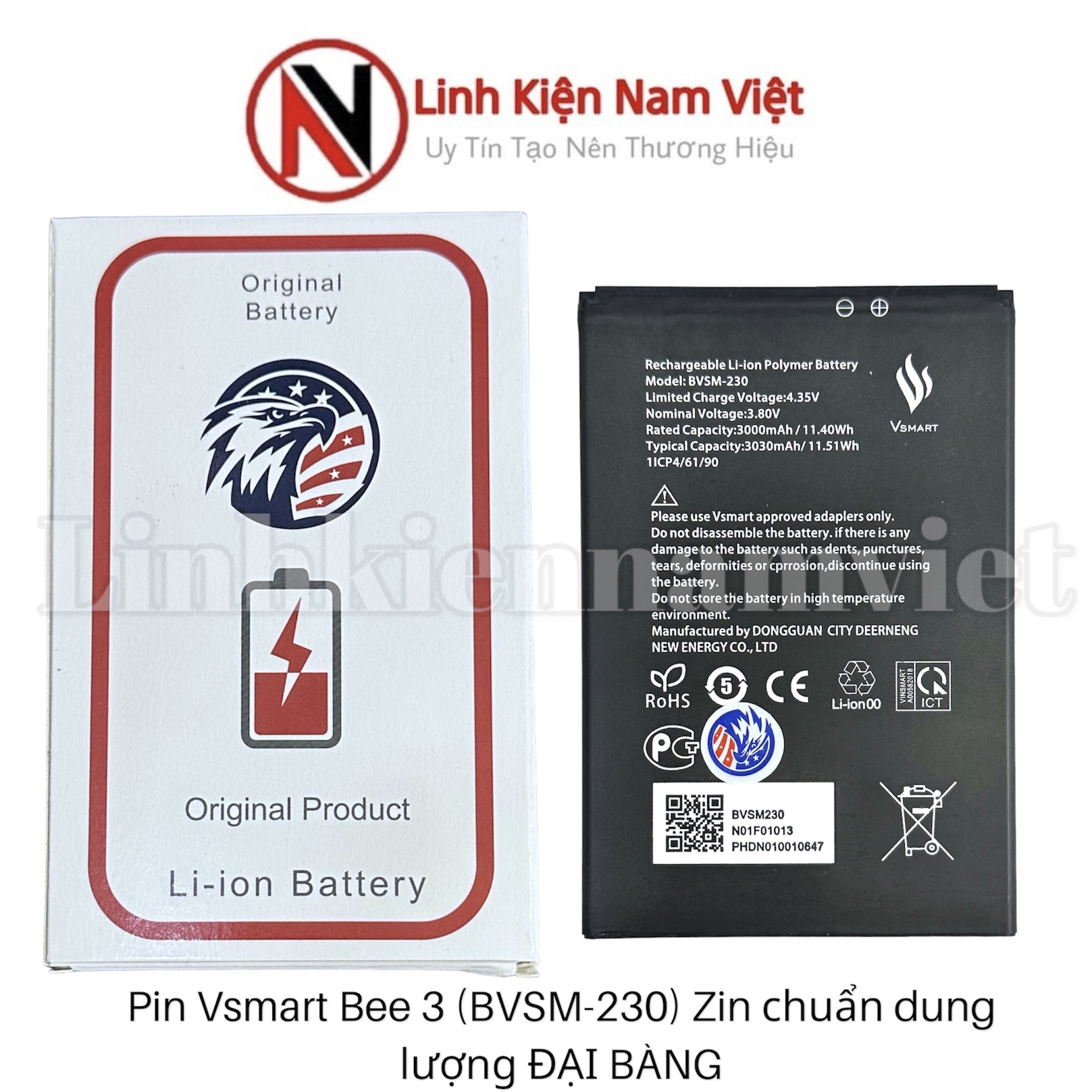 Pin Vsmart Bee 3 (Zin Đại Bàng-3030mAh (Bvsm-230) V230A
