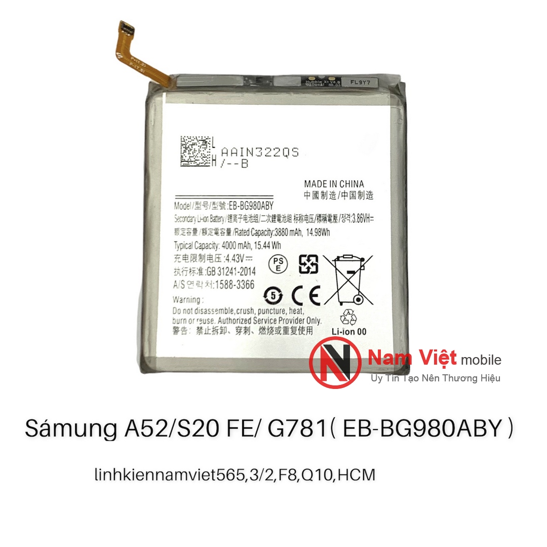 Pin Samsung A52 , S20 FE , G781 zin