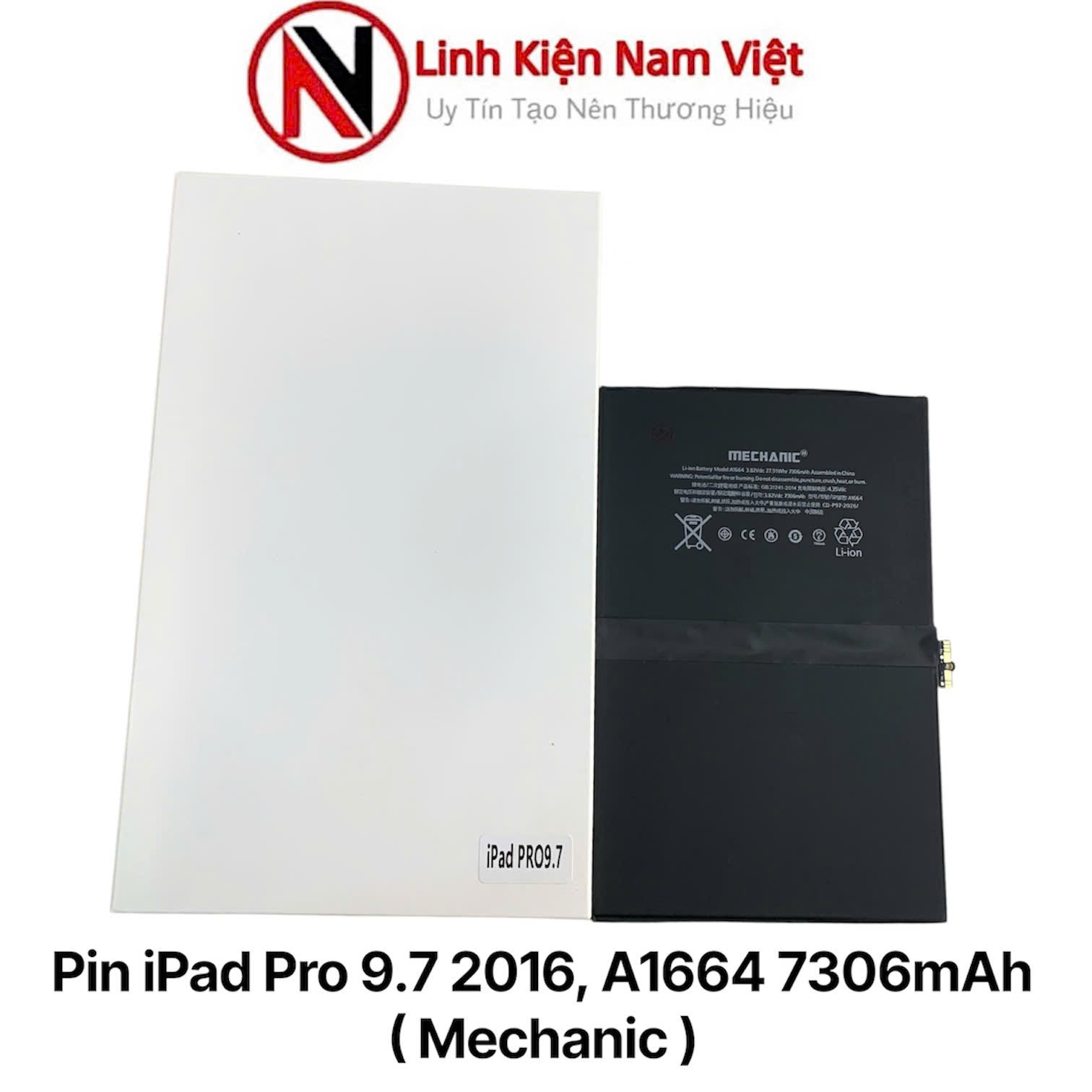 Pin iPad Pro 9.7 2016, A1664 7306mAh ( Mechanic )