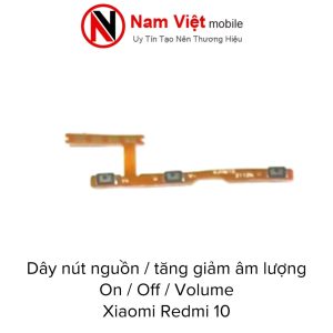 Dây Nút Nguồn On - Off / Volume Tăng Giảm Âm Lượng Xiaomi Redmi 10