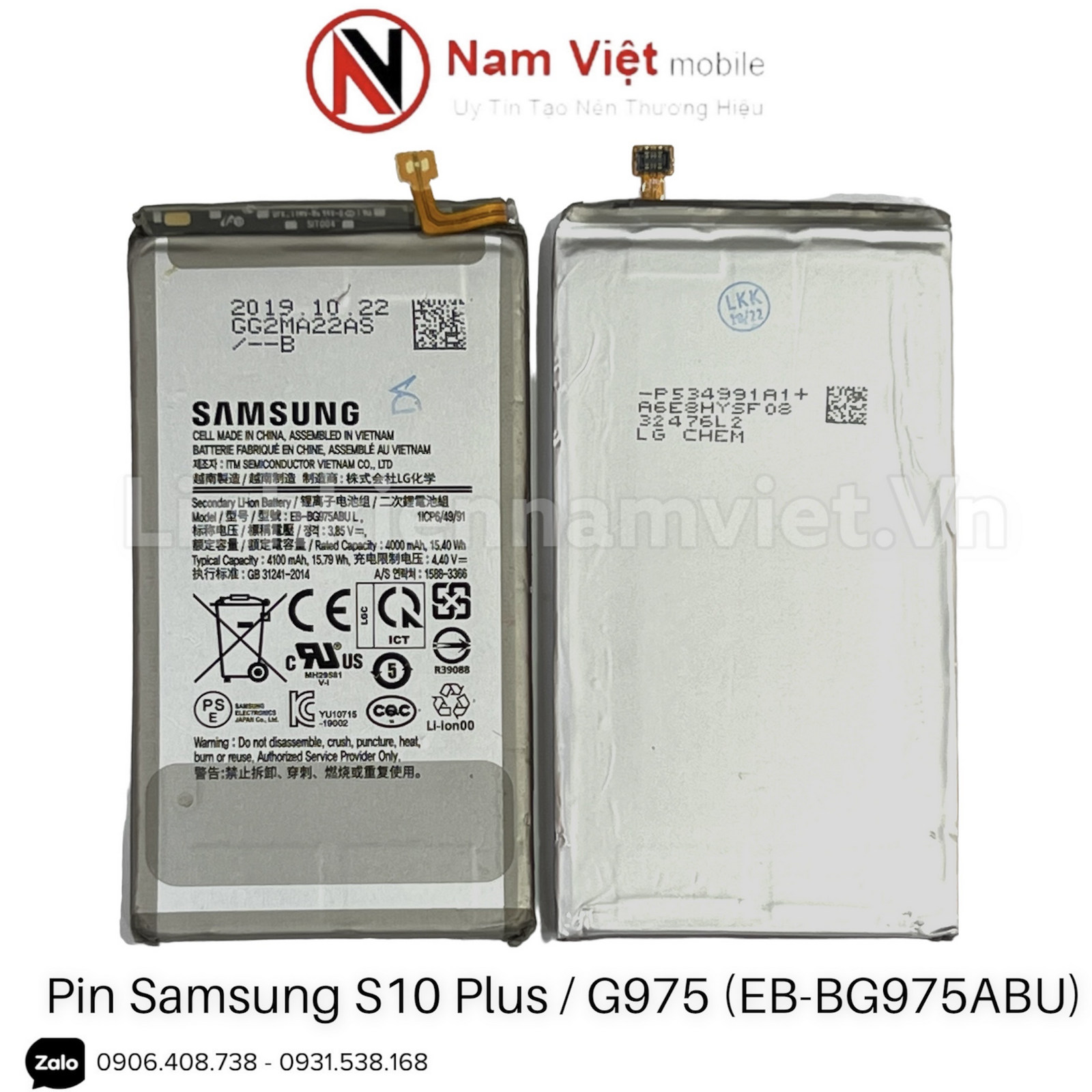Pin Samsung S10 Plus.