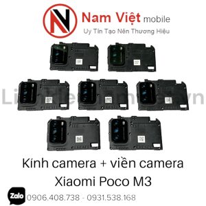 Kính camera + viền camera Xiaomi Poco M3