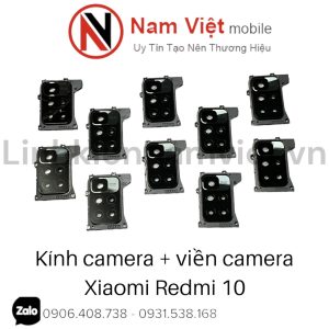 Kính camera + viền camera Xiaomi Redmi 10