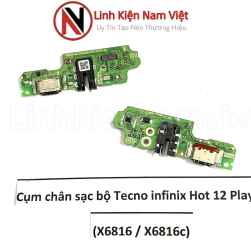 Cụm chân sạc bộ Tecno infinix Hot 12 Play_linhkiennamviet