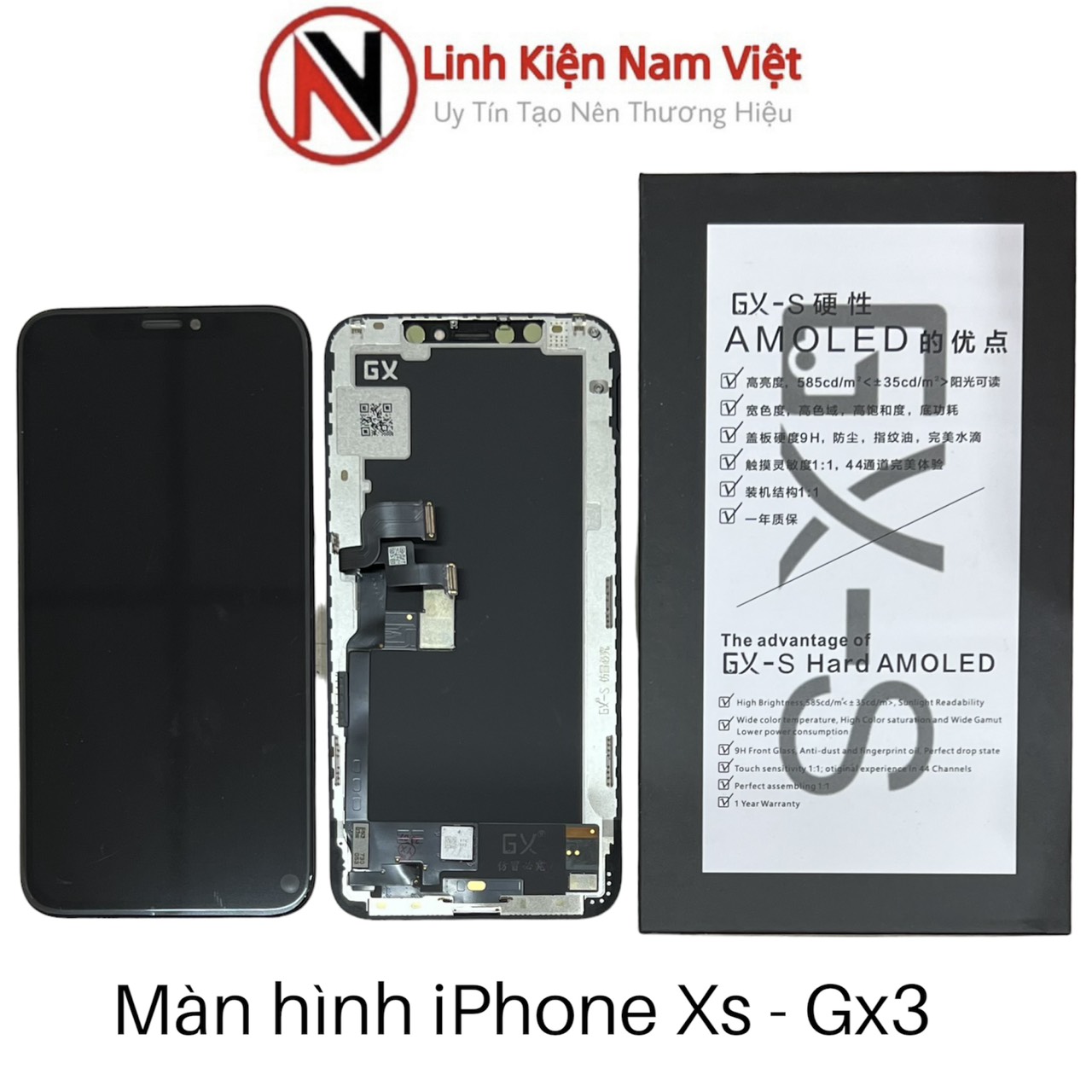 Màn hình iPhone Xs - Gx 3 (Oled loại 1) hộp đen