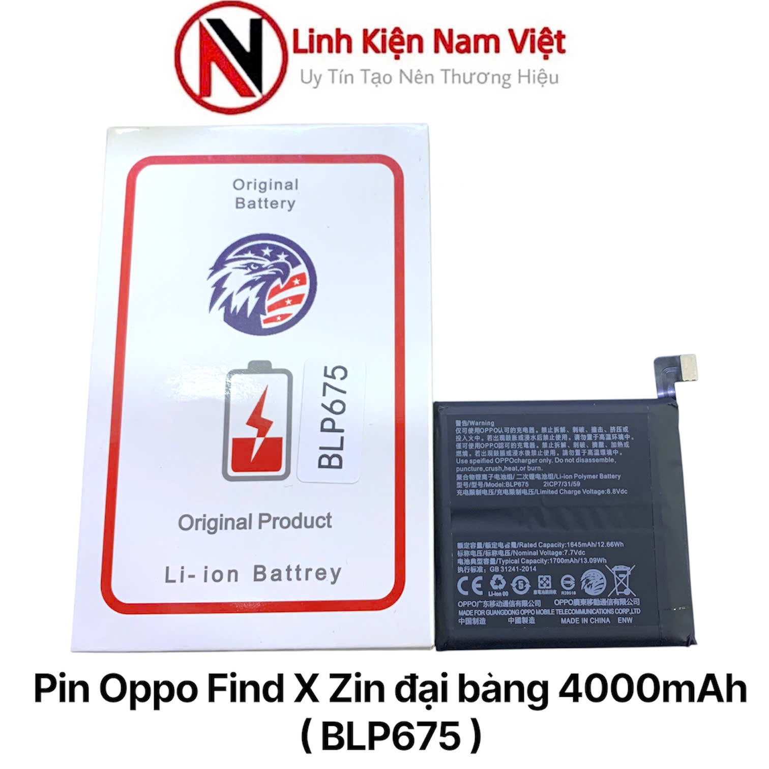Pin Oppo Find X Zin đại bàng 4000mAh ( BLP675 )