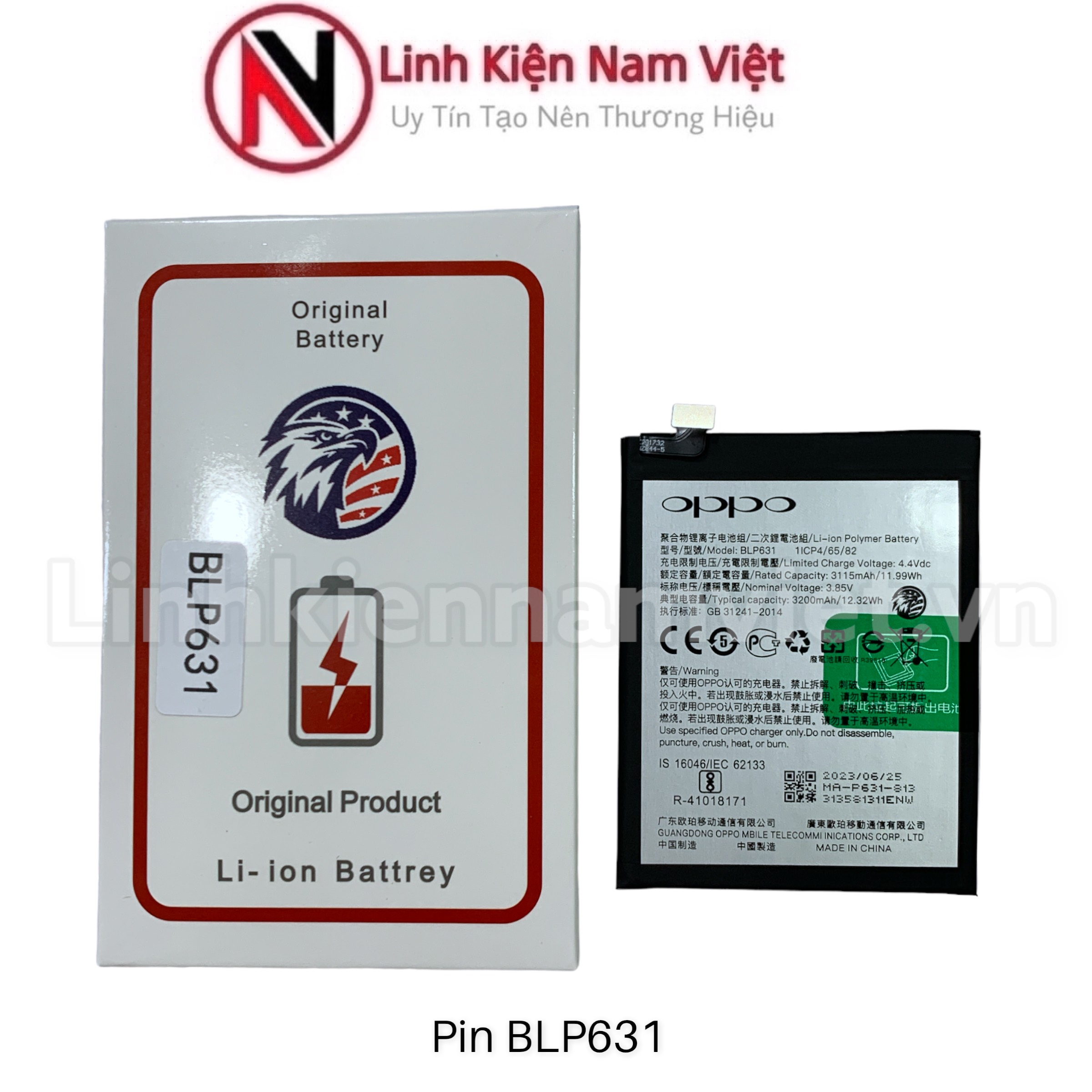 Pin Oppo F3 / F5 (Dung lượng chuẩn đại bàng 3300mAh (BLP631)