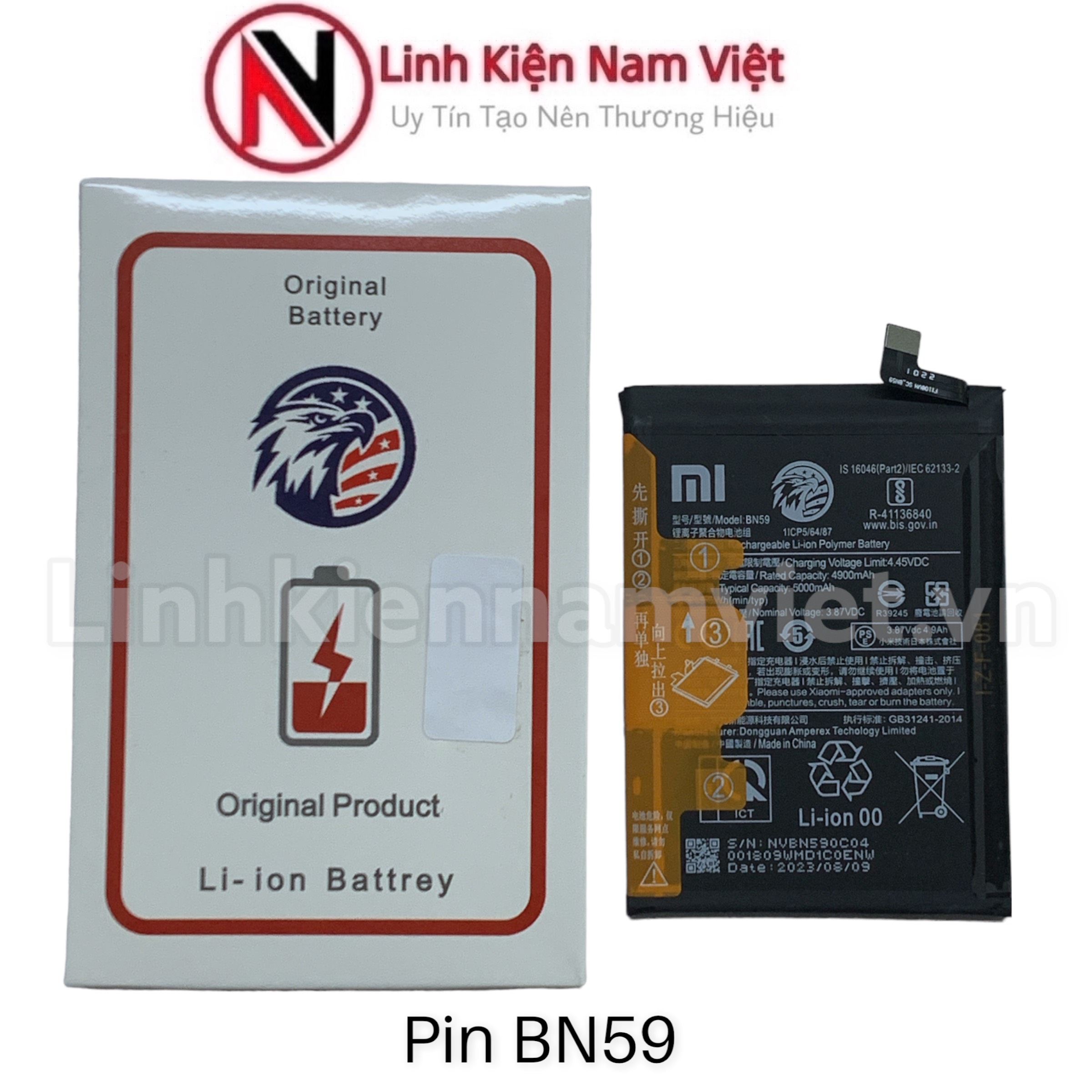 Pin Xiaomi Redmi Note 10-4G / Redmi Note 10S (Dung lượng chuẩn đại bàng 4500mAh (BN59)