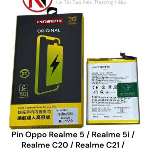 Pin Oppo Realme 5 / Realme 5i / Realme C20 / Realme C21 / Realme 5S /  Narzo 50i /BLP729 - 4880mAh ( Pinsen )