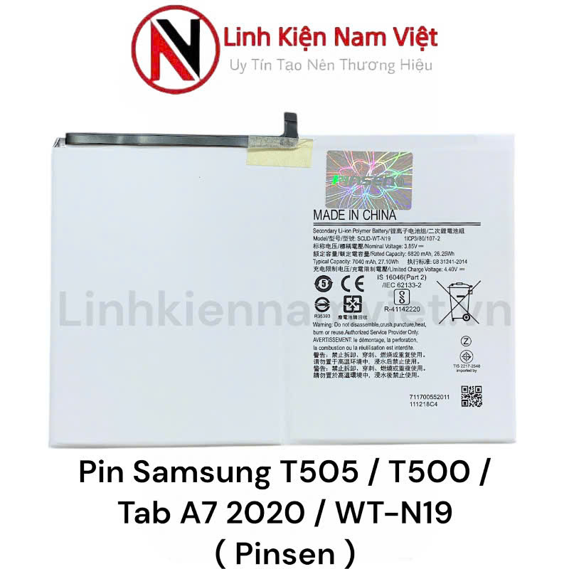 Pin Samsung T505 / T500 /Tab A7 2020 / WT-N19 ( Pinsen )