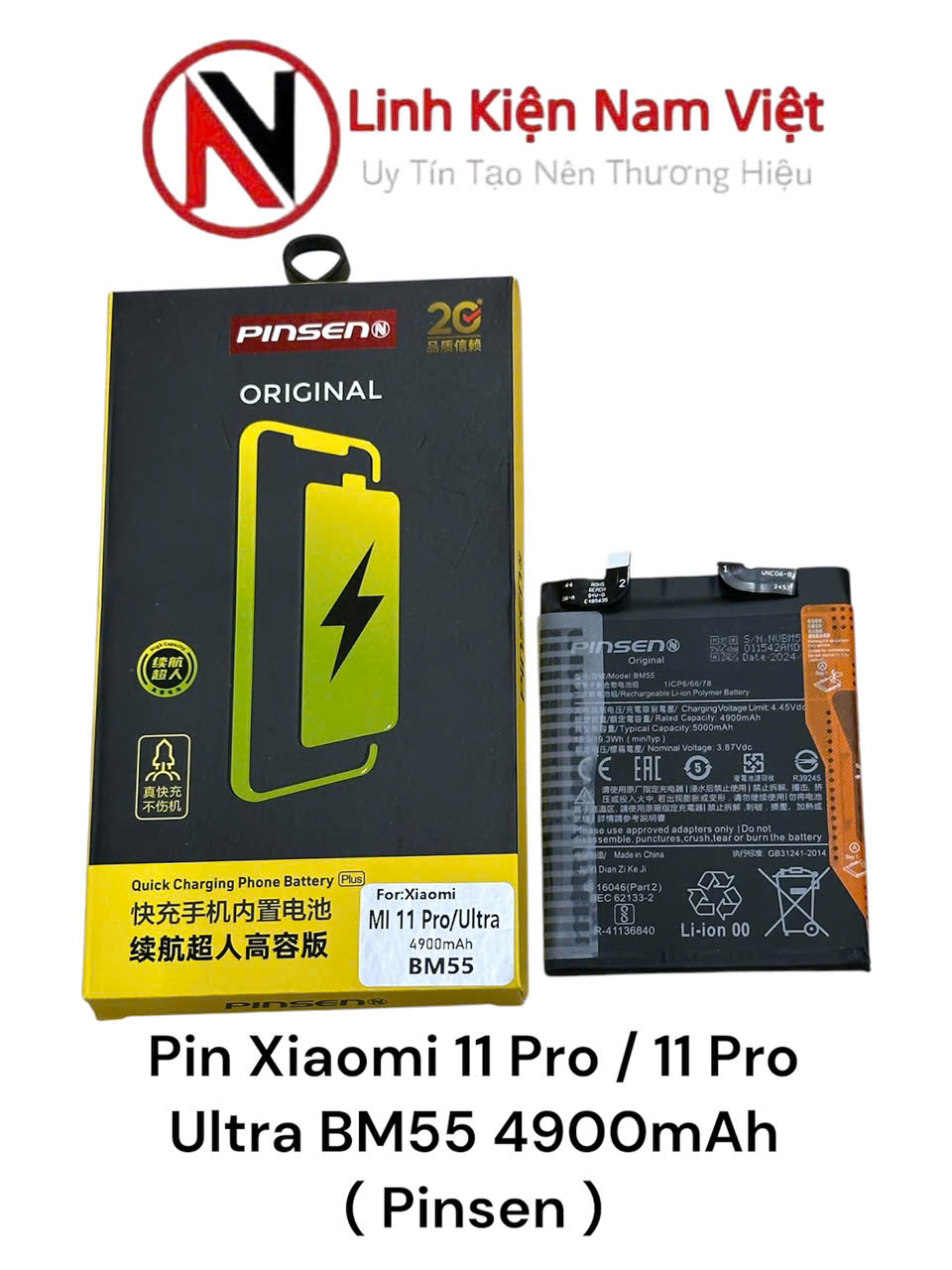 Pin Xiaomi 11 Pro / 11 Pro Ultra BM55 – 4900mAh ( Pinsen )