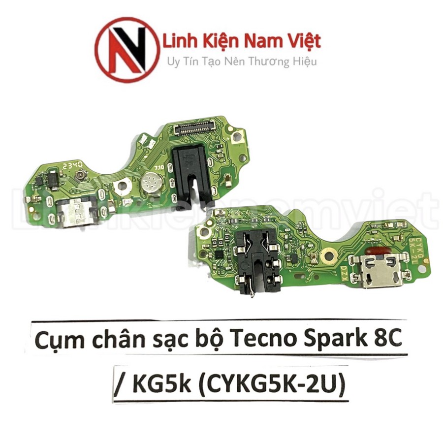 Cụm chân sạc bộ Tecno Spark 8C / Pop 5 Lite / KG5K ( CYKG5K-2U )