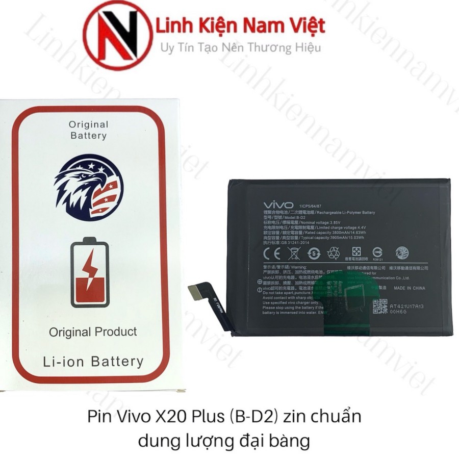 Pin Vivo X20 Plus / B-D2 3905mAh ( Zin Đại Bàng )