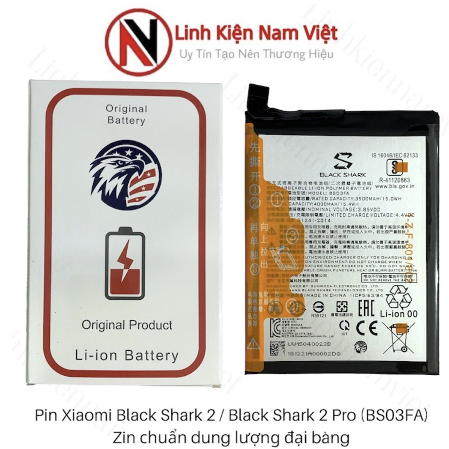 Pin Xiaomi Black Shark 2 / Black Shark 2 Pro Zin 4000mAh ( BS03FA )