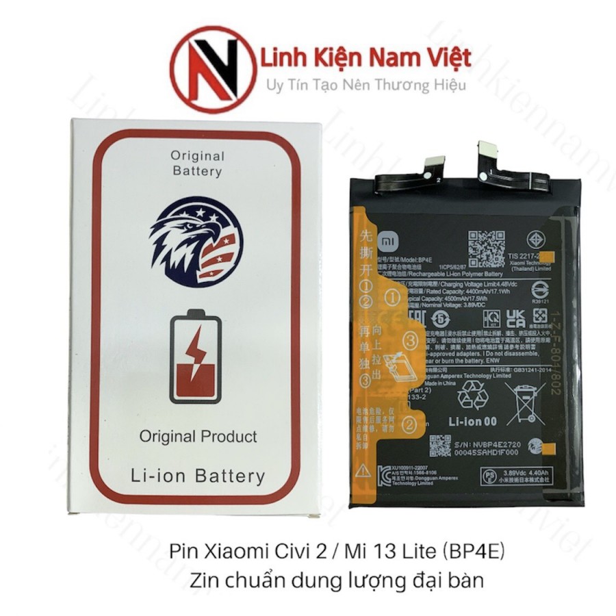 Pin Xiaomi Civi 2 / Mi 13 Lite Zin Đại Bàng 4500mAh ( BP4E )