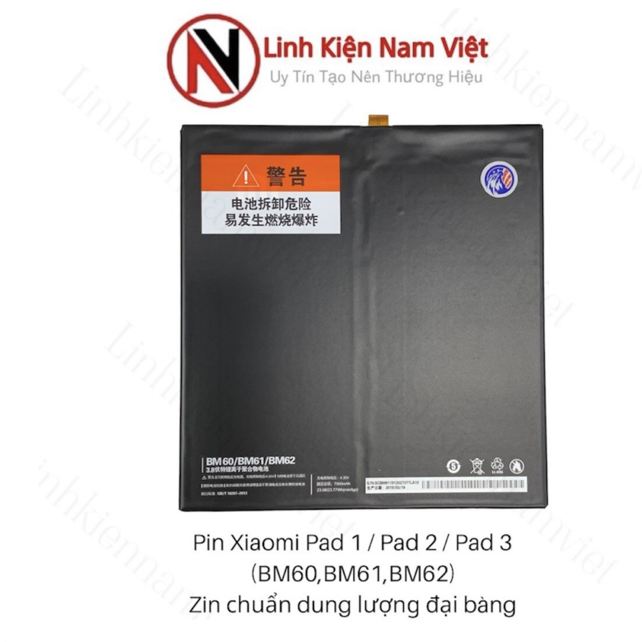 Pin Xiaomi Pad 1 / Pad 2 / Pad 3 Zin Đại Bàng 6520mAh ( BM60 / BM61 / BM62 )