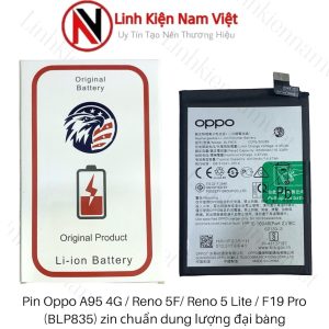 Pin Oppo A95 - 4G / Reno 5F / Reno 5 Lite / F19 Pro (Zin Đại bàng dung lượng chuẩn-4300mAh (BLP835)