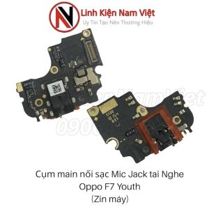 cụm main nối sạc mic jack tai nghe oppo F7 youth ( Zin bóc máy )