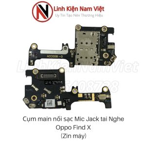 cụm main nối sạc mic jack tai nghe oppo find x (zin máy)