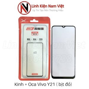 Kính + Oca Vivo Y21 (Bịch Đỏ)