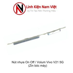 Nút nhựa ngoài On/off + Volum Vivo V21 5g (Zin máy) Xanh den