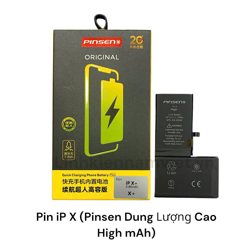 Pin iPhone X Dung Lượng Cao 3180mAh ( Pinsen ) |