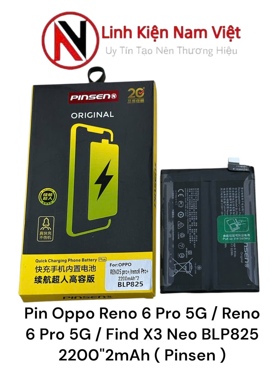 Pin Oppo Reno 6 Pro 5G / Reno 6 Pro 5G / Find X3 Neo / BLP825 – 2200″2mAh ( Mechanic )