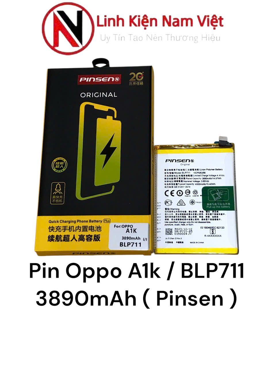 Pin Oppo A1k / BLP711 3890mAh ( Pinsen )