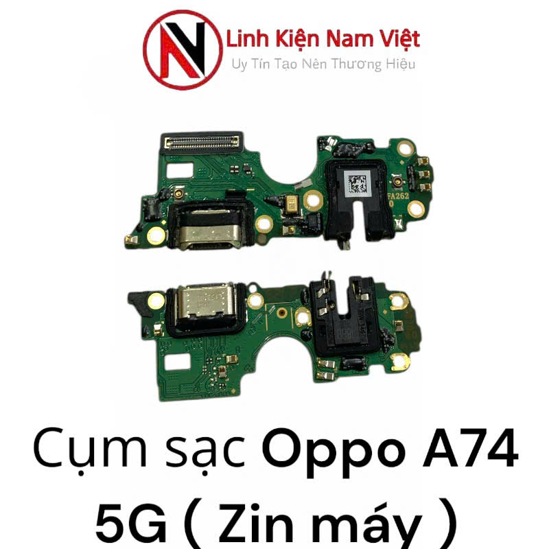Cụm chân sạc bộ Mic Jack tai nghe Oppo A74 5G ( Zin máy )