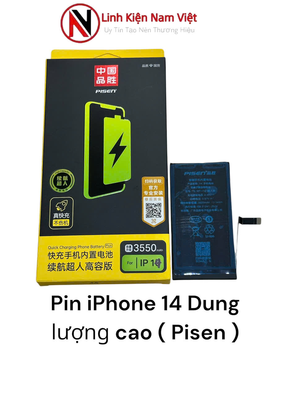 Pin iPhone 14 / Dung lượng cao ( Pisen )
