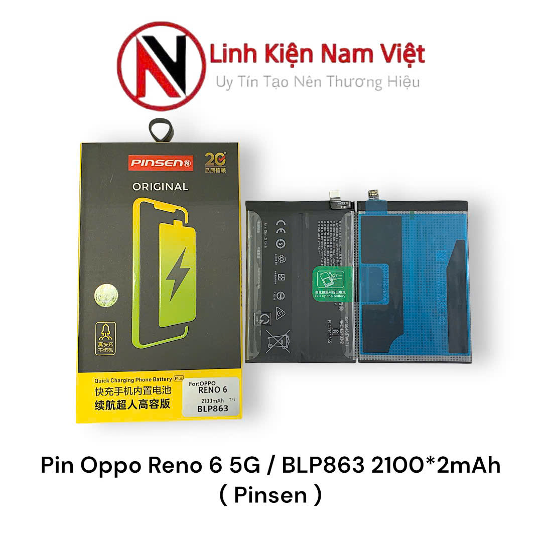 Pin Oppo Reno 6 5G / BLP863 2100*2mAh ( Pinsen )
