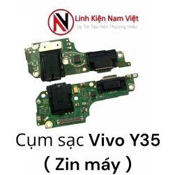 Cụm chân sạc bộ Mic Jack tai nghe Vivo Y35 ( Zin máy )