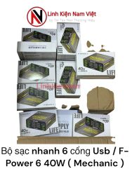 Bộ sạc nhanh 6 cổng Usb / F-Power 6 40W ( Mechanic )