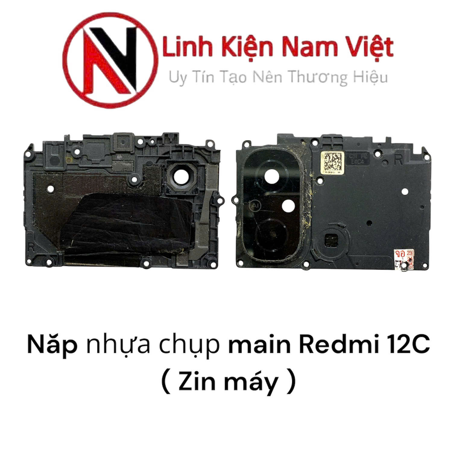 Nắp nhựa chụp main liền kính Camera Redmi 12C ( Zin bóc máy )