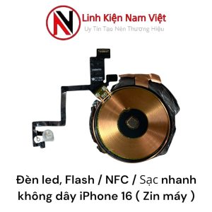 Đèn led, Flash / NFC / Sạc nhanh không dây iPhone 16 ( Zin máy )