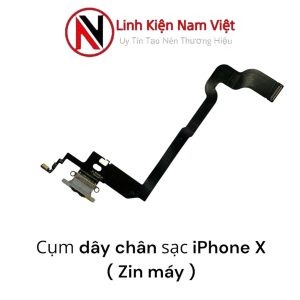 Cụm dây chân sạc iPhone X ( Zin bóc máy )