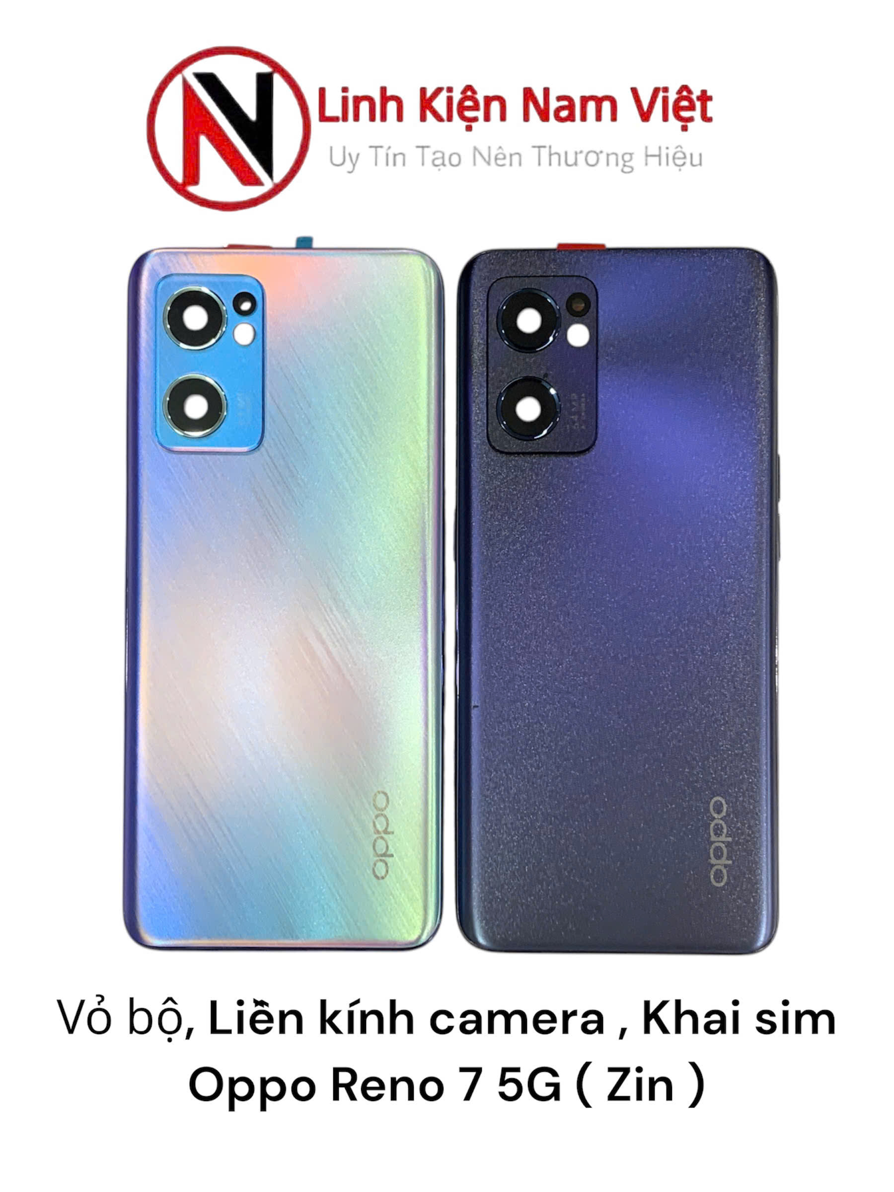 Vỏ bộ, Liền kính camera , Khai sim Oppo Reno 7 5G ( Zin )