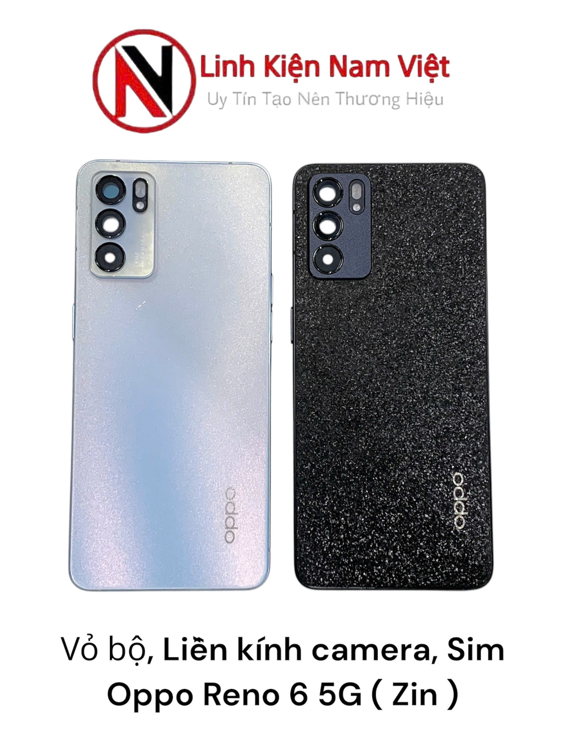 Vỏ bộ, Liền kính camera, Sim Oppo Reno 6 5G ( Zin )