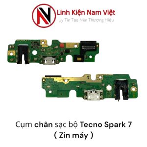Cụm chân sạc bộ Tecno Spark 7 ( Zin máy )