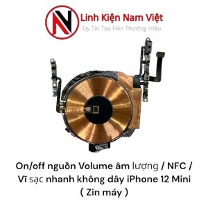 On/Off nguồn Volume âm lượng / NFC / Vỹ sạc nhanh không dây iPhone 12 Mini ( Zin may )