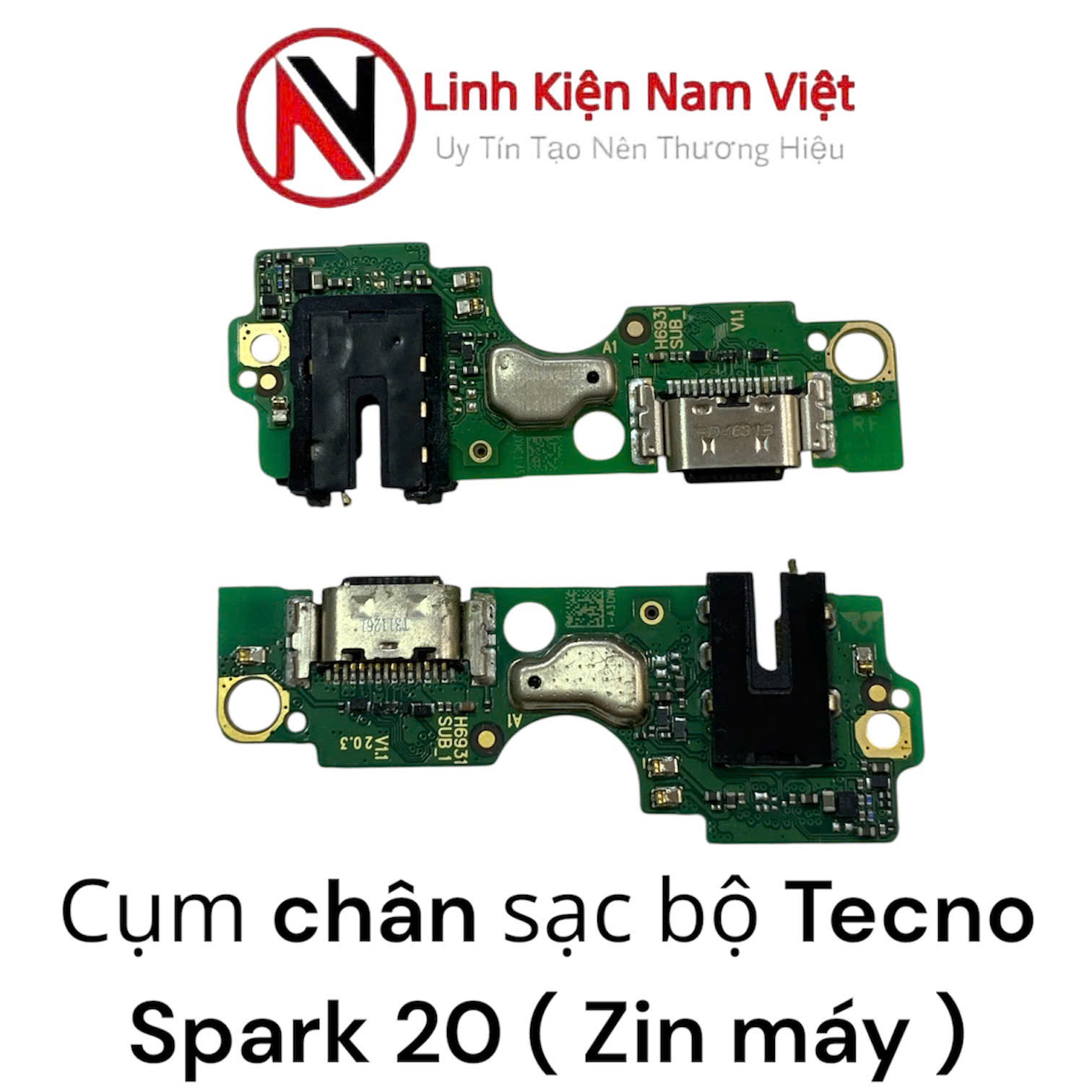 Cụm chân sạc bộ Tecno Spark 20 ( Zin máy )