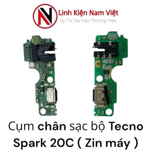 Cụm chân sạc bộ Tecno Spark 20C ( Zin máy )