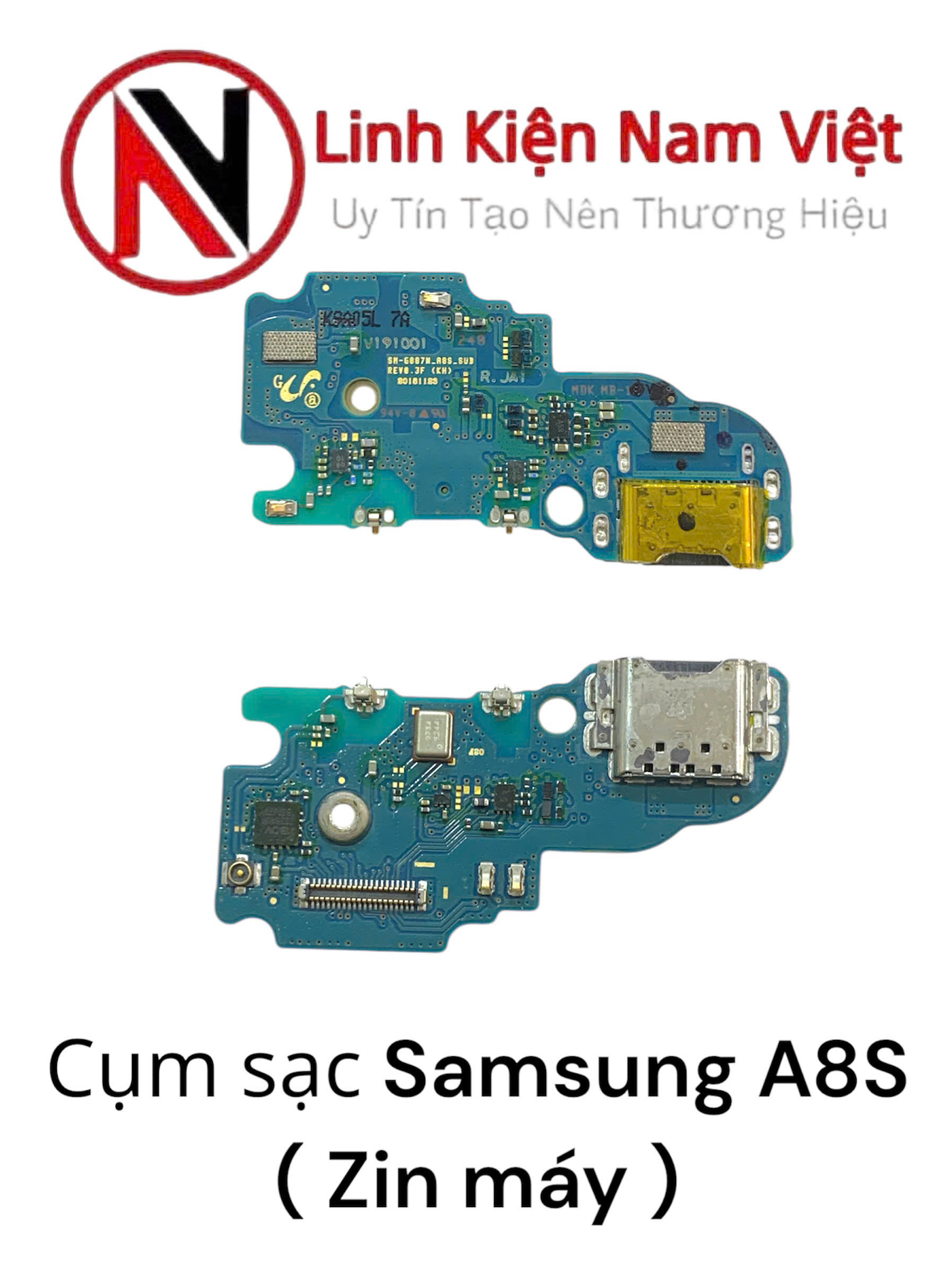 Cụm chân sạc bộ Samsung A8S ( Zin máy )