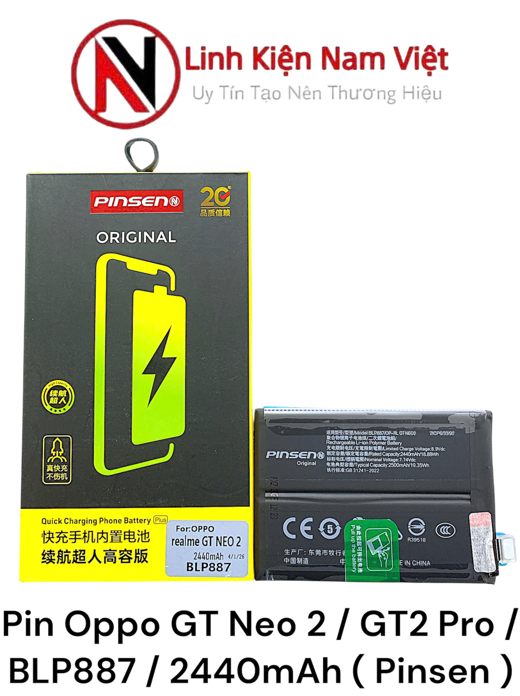 Pin Oppo GT Neo 2 / GT2 Pro / BLP887 / 2440mAh ( Pinsen )