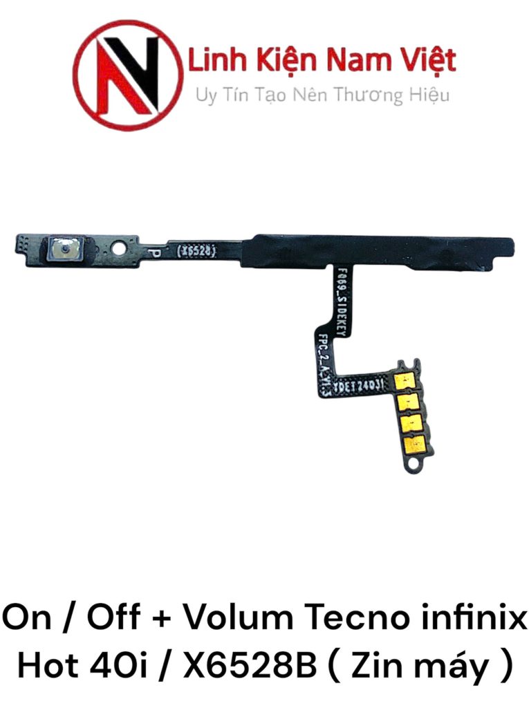 On/off nguồn Volum âm lượng Tecno infinix Hot 40i / X6528B ( Zin bóc máy )