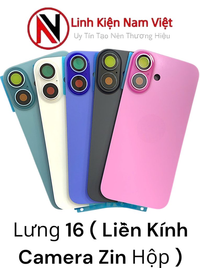 Lưng iPhone 16 ( Liền kính Camera Zin Hộp )