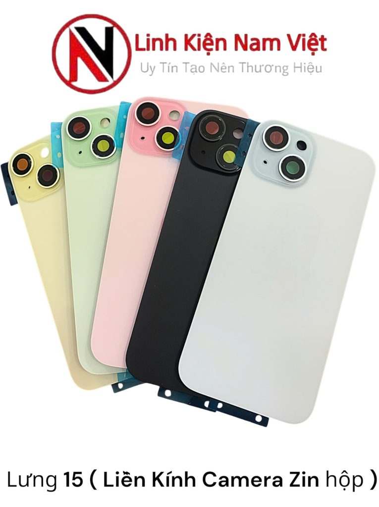 Lưng iPhone 15 ( Liền Kính Camera Zin hộp )