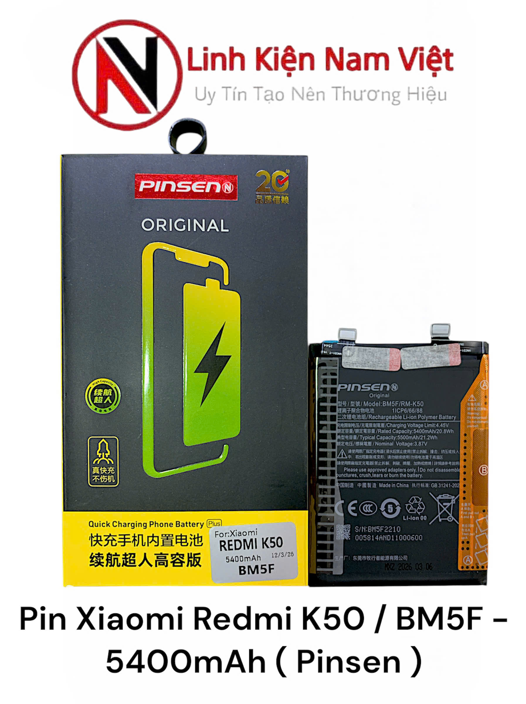 pin Xiaomi Redmi K50 BM5F 5400mAh
